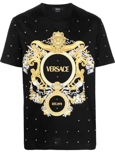 t-shirt versace medusa|versace baroque t shirt.